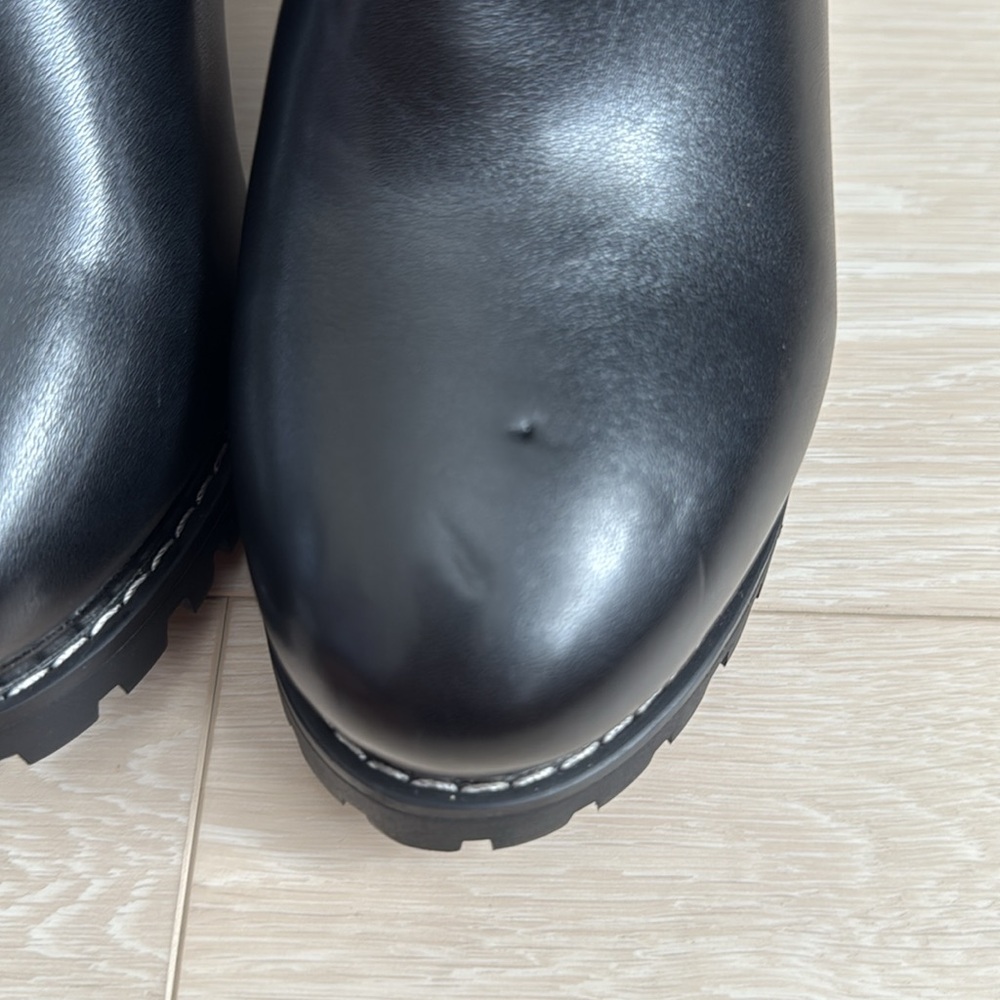 3/$10 Sleek Black Faux High Heel Boots for Women - Picture 6 of 11